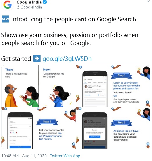 google people card tweet teambuilder